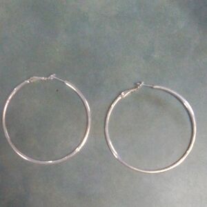 Elegant Silver Hoop Earrings